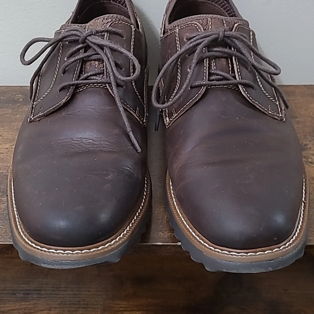 Dockers Dark Brown Leather Oxfords size 11.5